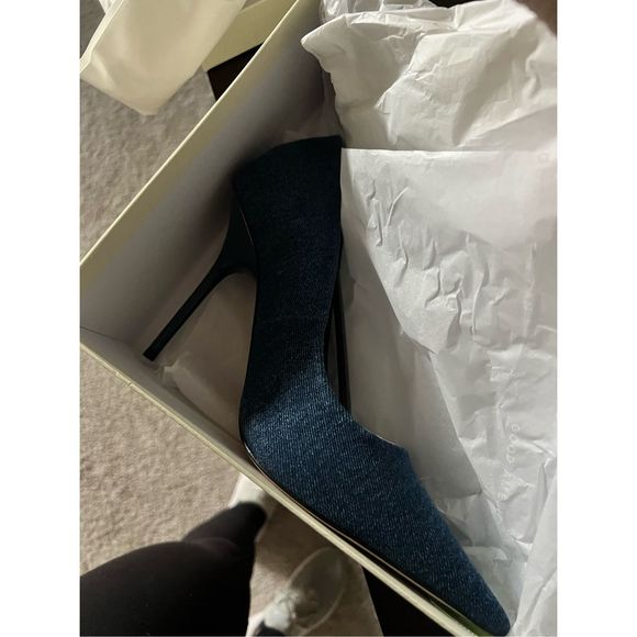 BNIB GOOD AMERICAN CLASSIC DENIM HEEL SIZE 9.5 - Picture 9 of 11